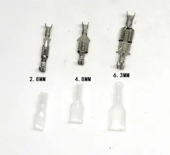 Boxed 6.3 / 4.8 / 2.8 plug spring + insert + jacket the 50 sets of cold-press terminal block male and female plug connector
Boxed 6.3 / 4.8 / 2.8 plug spring + insert + jacket the 50 sets of cold-press terminal block male and female plug connector