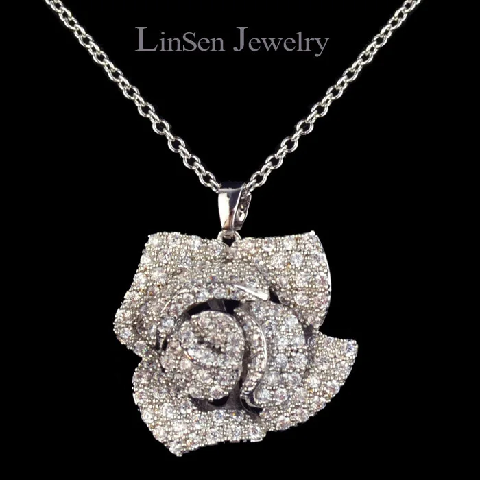New design micro pave zircon rose flower pendant necklace for women,high quality luxury fashion CZ jewelry
New design micro pave zircon rose flower pendant necklace for women,high quality luxury fashion CZ jewelry