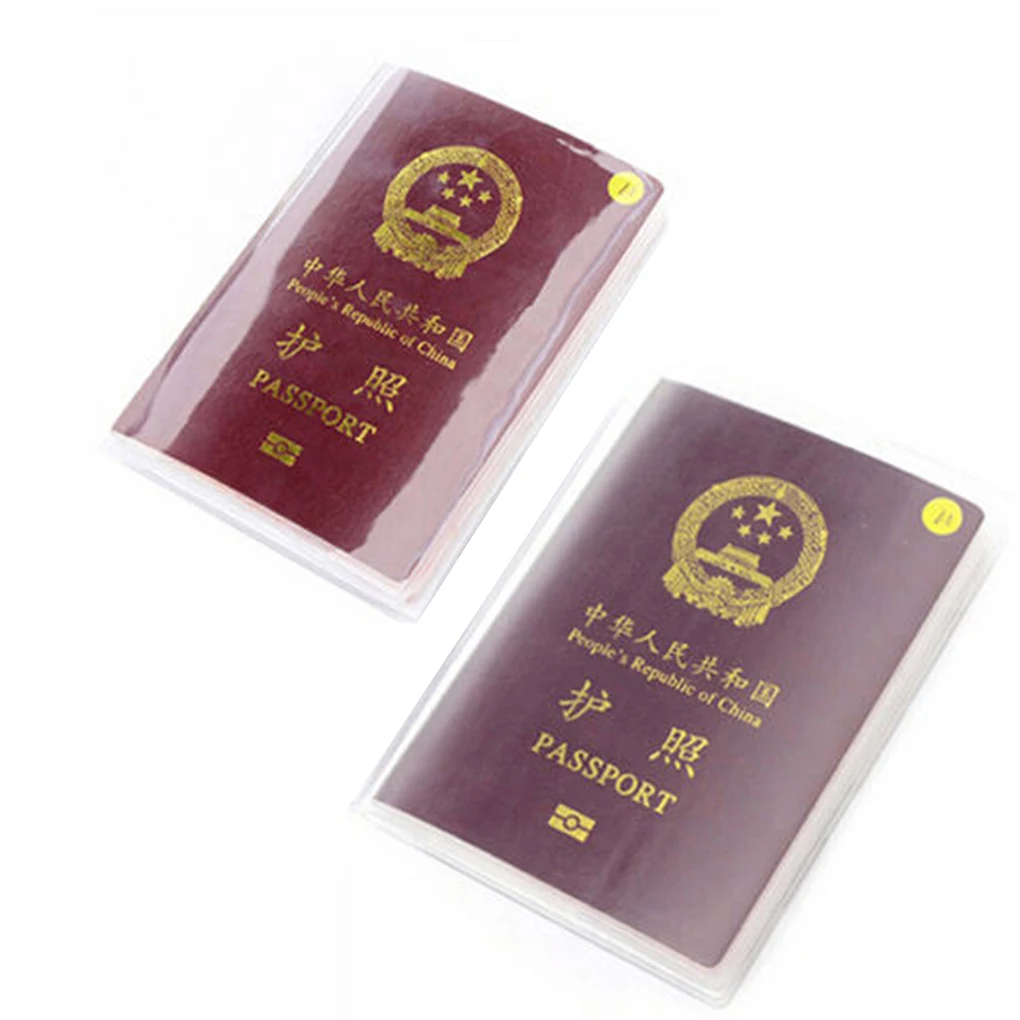 PVC Transparent Dull Polish Passport Cover Clear Card ID Cover Case Travelling Passport Bags