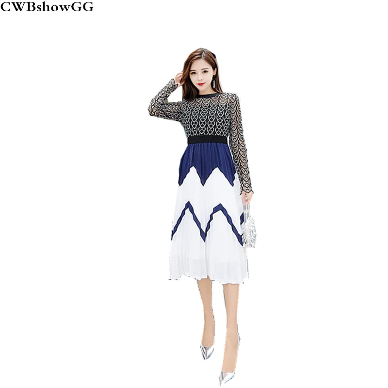 New women's summer dress fashion ladies slim lace patchwork hollow out dress female chiffon pleated full sleeve vestidos dress
New women's summer dress fashion ladies slim lace patchwork hollow out dress female chiffon pleated full sleeve vestidos dress