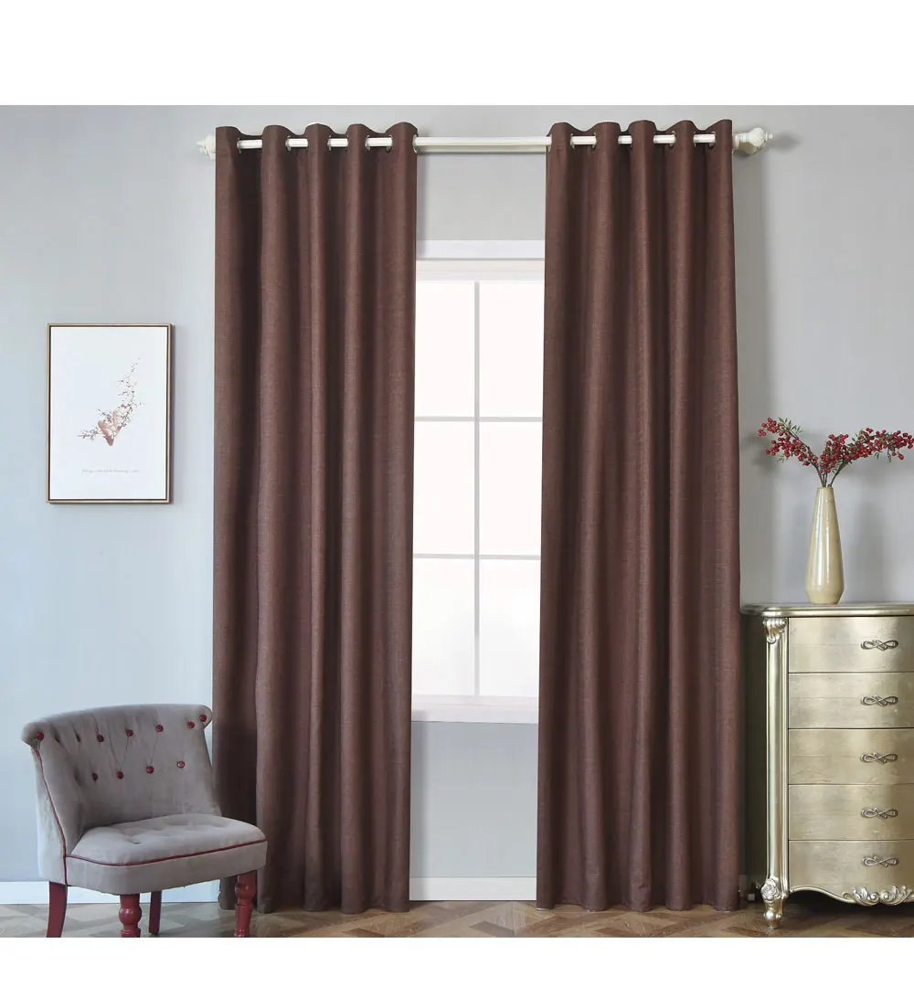 ZG090 LOZUJOJU Full shading solid color curtains for living room windows simple design bedroom thick fabric all match curtains elegant (6)