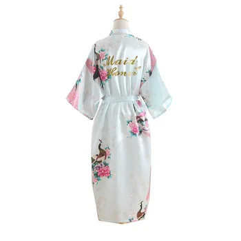 Silk Satin Wedding Bride Bridesmaid Robe Floral Bathrobe Long Kimono Robe Night Robe Bath Robe Fashion Dressing Gown For Women 
Silk Satin Wedding Bride Bridesmaid Robe Floral Bathrobe Long Kimono Robe Night Robe Bath Robe Fashion Dressing Gown For Women