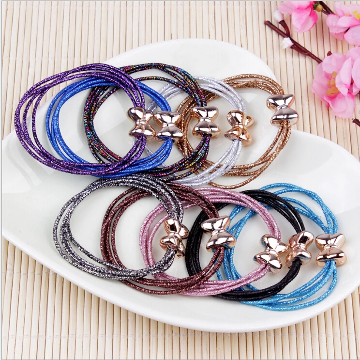 Wholesale Hair Gums Four-pieces Elastic Hair Band Gold Charms Knot Rubber Bands For Girls Sequins Hair Ties Accessories 50 PCS
Wholesale Hair Gums Four-pieces Elastic Hair Band Gold Charms Knot Rubber Bands For Girls Sequins Hair Ties Accessories 50 PCS