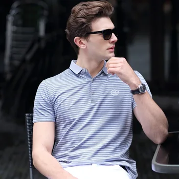 New arrival 2018 summer mens fashion Pure cotton Stripe polo shirts short-sleeve men's casual tops Tees clothings 1756
New arrival 2018 summer mens fashion Pure cotton Stripe polo shirts short-sleeve men's casual tops Tees clothings 1756