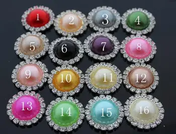 ( Free Shipping) 16 coior 21mm Round rhinestone Peal button Diamante Pearl for Hair Flower Wedding Invitation Scrapbooking Ring
( Free Shipping) 16 coior 21mm Round rhinestone Peal button Diamante Pearl for Hair Flower Wedding Invitation Scrapbooking Ring