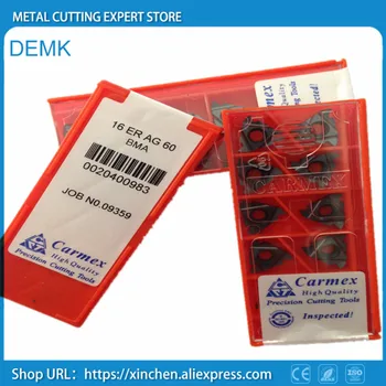 Knife 16ER AG60 BMA thread cutting external turning tool CNC Mechanical lathe carbide cutting blade SER turret for Carmel 10PCS
Knife 16ER AG60 BMA thread cutting external turning tool CNC Mechanical lathe carbide cutting blade SER turret for Carmel 10PCS