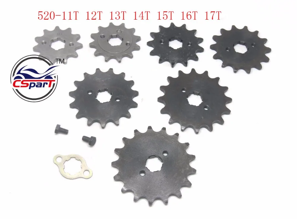 11T 12T 13T 14T 15T 16T 17T Tooth 520 ID 20mm Front Engine Sprocket Motorcycle ATV Quad Dirt Pit bike Buggy
11T 12T 13T 14T 15T 16T 17T Tooth 520 ID 20mm Front Engine Sprocket Motorcycle ATV Quad Dirt Pit bike Buggy