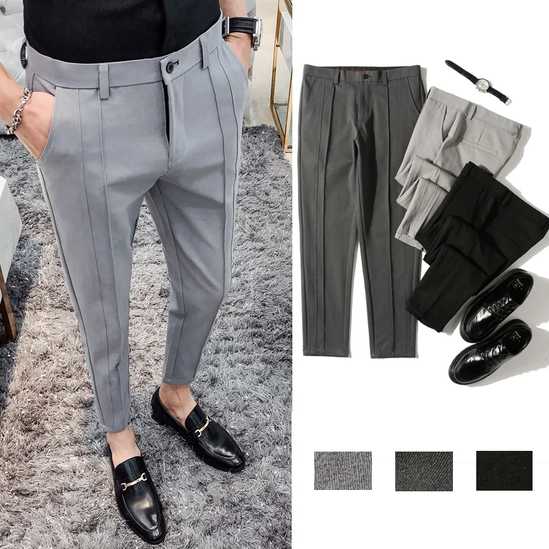 Men's trousers 2019 summer new solid color casual nine points trousers youth Slim handsome wild business casual men's clothing
Men's trousers 2019 summer new solid color casual nine points trousers youth Slim handsome wild business casual men's clothing