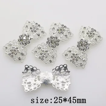 YWXINXI New Hot 5Pcs 25*45mm Bowknot alloy Diy jewelry Accessories Rhinestones Pedestal wedding Embellishments Caps Decoration
YWXINXI New Hot 5Pcs 25*45mm Bowknot alloy Diy jewelry Accessories Rhinestones Pedestal wedding Embellishments Caps Decoration