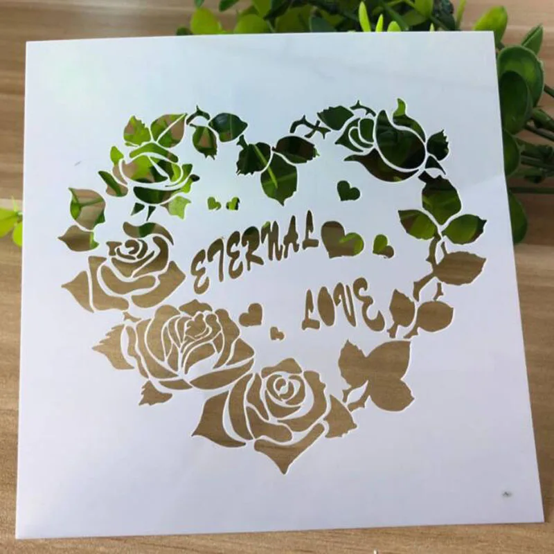 Stencils Template Drawing Heart Rose Stencils DIY Painting Tools Photo Album Scrapbooking Diary Bullet Journal Stencils Decor
Stencils Template Drawing Heart Rose Stencils DIY Painting Tools Photo Album Scrapbooking Diary Bullet Journal Stencils Decor