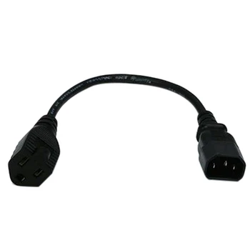 1ft IEC 320 C14 Male Plug to NEMA 5-15R 3 Prong Female PC Power Adapter Cable Black
1ft IEC 320 C14 Male Plug to NEMA 5-15R 3 Prong Female PC Power Adapter Cable Black