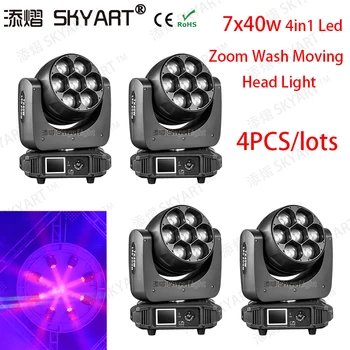 4PCS LED 7x40w moving head dj lights beam wash zoom dmx512 control 15/29ch high brightness for Club Stage Lighting Party Disco
4PCS LED 7x40w moving head dj lights beam wash zoom dmx512 control 15/29ch high brightness for Club Stage Lighting Party Disco