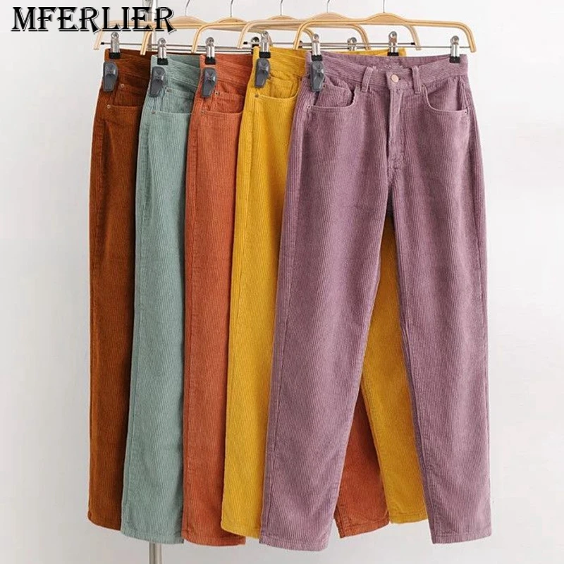 Mferlier Vintage Candy Color Corduroy Pants Winter Woman Mid Waist Ankle Length Loose Harem Pants Female Casual Warm Long Pants
Mferlier Vintage Candy Color Corduroy Pants Winter Woman Mid Waist Ankle Length Loose Harem Pants Female Casual Warm Long Pants