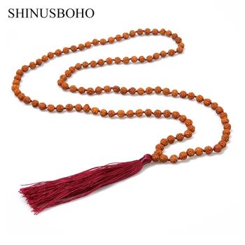 SHINUSBOHO Classical Necklace Men Women Rudraksha Beads Knotted Rope Indonesia Strand Necklace Femme Prayer Tassel Long Kolye
SHINUSBOHO Classical Necklace Men Women Rudraksha Beads Knotted Rope Indonesia Strand Necklace Femme Prayer Tassel Long Kolye