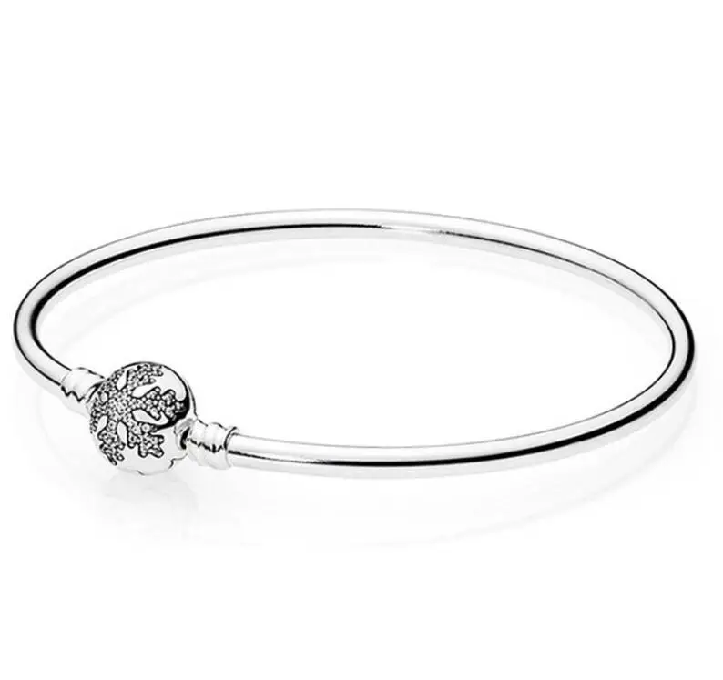 Authentic 925 Sterling Silver Crystal Snowflake Clap Snake Chain Pandora Bracelet Bangle Fit Women Bead Charm DIY Jewelry
Authentic 925 Sterling Silver Crystal Snowflake Clap Snake Chain Pandora Bracelet Bangle Fit Women Bead Charm DIY Jewelry