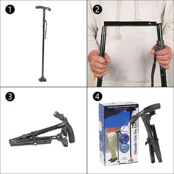 GT T-handle Folding Cane Hiking Walking Outdoor Camping Stick with Elder LED Light Ski Camp Telescopic Baton for The Elder
GT T-handle Folding Cane Hiking Walking Outdoor Camping Stick with Elder LED Light Ski Camp Telescopic Baton for The Elder