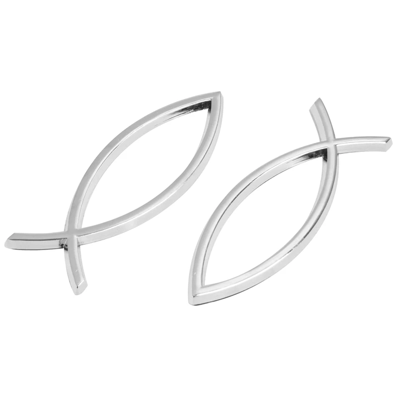 2pcs 3D Silver Jesus Symbol Badge Sticker Distinctive Decoration for Car | Автомобили и мотоциклы