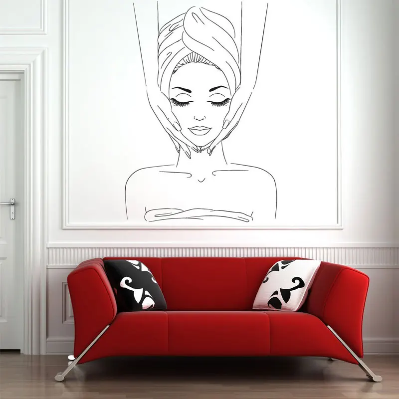 Girl in Bathing Massage Creative Wall Stickers for Beauty Salon Living Room Background Art Decoration Vinyl Wall Decals L909
Girl in Bathing Massage Creative Wall Stickers for Beauty Salon Living Room Background Art Decoration Vinyl Wall Decals L909