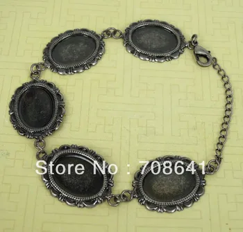 Blank Bracelet Bases Settings 13x18mm Oval Bezel Tray Cabochon Bangle Bracelet Findings DIY Gunmetal Black tone Wholesale
Blank Bracelet Bases Settings 13x18mm Oval Bezel Tray Cabochon Bangle Bracelet Findings DIY Gunmetal Black tone Wholesale