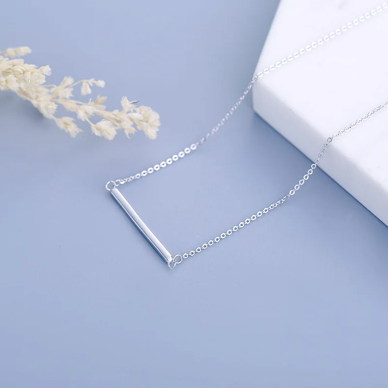 S- S925 sterling silver European and American personality bar silver jewelry short clavicle simple smooth necklace a wholesale
S- S925 sterling silver European and American personality bar silver jewelry short clavicle simple smooth necklace a wholesale