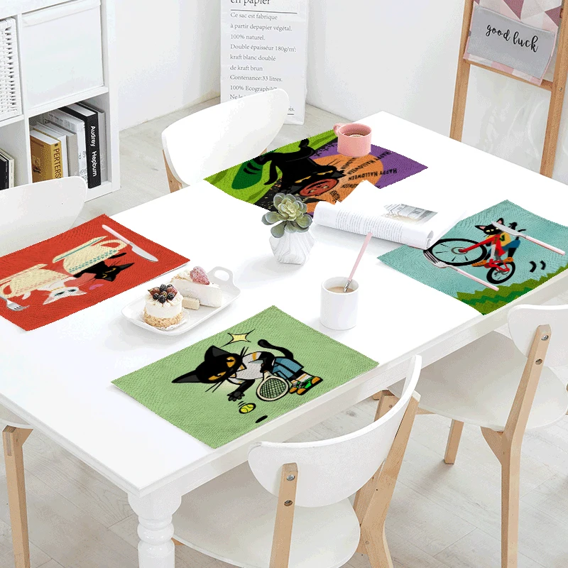 Naughty Cartoon Cat Print Tablecloth Napkin Bicycle Skateboard Electric Guitar Pattern Family Living Room Table Decor Tablecloth
Naughty Cartoon Cat Print Tablecloth Napkin Bicycle Skateboard Electric Guitar Pattern Family Living Room Table Decor Tablecloth