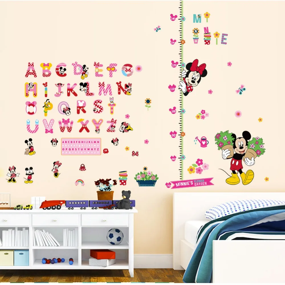 cartoon colorful 26 letters alphabet wall stickers for room decor wall deca FU