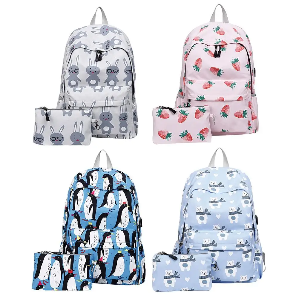 Korean Style Simple Print Travel Backpack Large Capacity Student Storage School Bag Backpack With USB For Women Schoolbags Bags
Korean Style Simple Print Travel Backpack Large Capacity Student Storage School Bag Backpack With USB For Women Schoolbags Bags