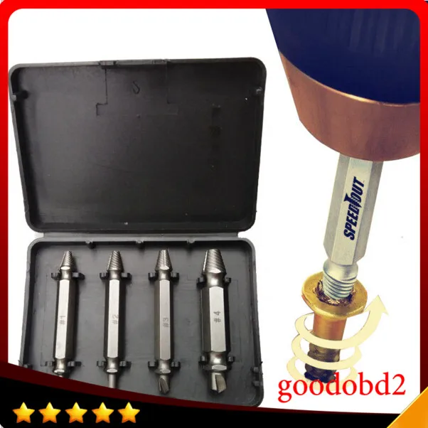 Double Side Drill Out Damaged Screw Extractor Out Remover Handymen Broken Bolt Stud Removal Tool Kit 4pc #1 #2 #3 #4 With Case
Double Side Drill Out Damaged Screw Extractor Out Remover Handymen Broken Bolt Stud Removal Tool Kit 4pc #1 #2 #3 #4 With Case