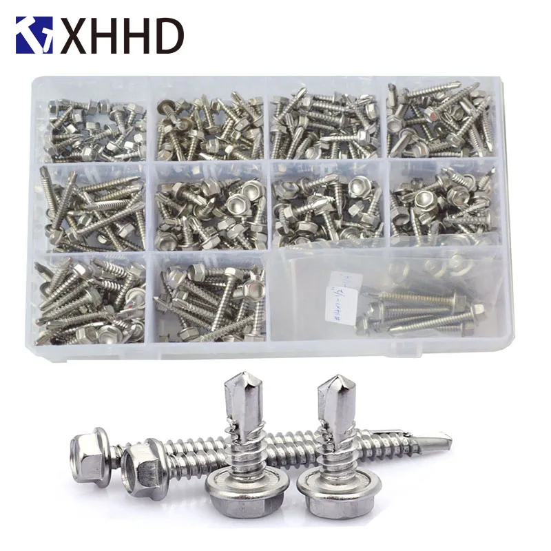 External Hex Self Drilling Screw Hexagon Self Tapping Drill Tail Bolt Set Assortment Kit Box 410 Stainless Steel M4.2 M4.8 M5.5
External Hex Self Drilling Screw Hexagon Self Tapping Drill Tail Bolt Set Assortment Kit Box 410 Stainless Steel M4.2 M4.8 M5.5