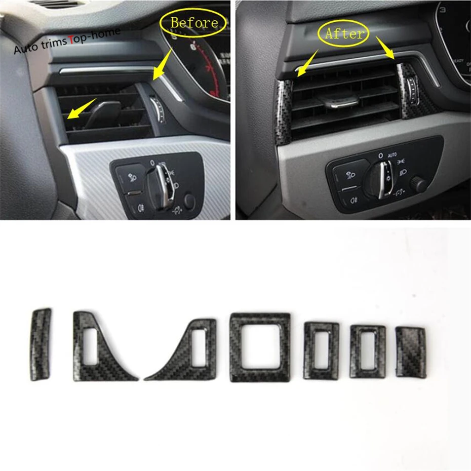 Yimaautotrims Front Air Conditioning AC Outlet Vent Cover Trim ABS For Audi A4 A5 B9 2017 2018 2019 Carbon Fiber Style
Yimaautotrims Front Air Conditioning AC Outlet Vent Cover Trim ABS For Audi A4 A5 B9 2017 2018 2019 Carbon Fiber Style
