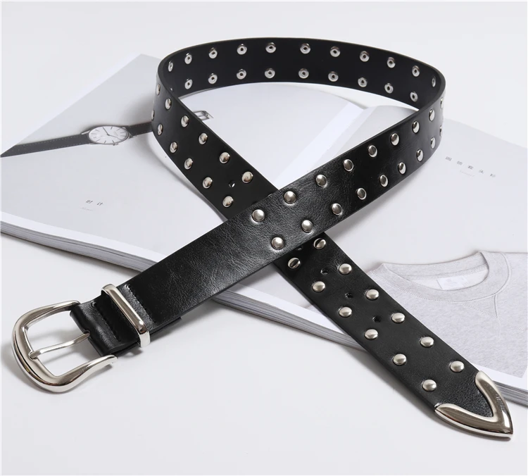 Vintahe Rivet Studded Women PU Belts Buckle Pin Jean Waist Belts For Ladies Dress European Black Leather Women Belts Plus Size
Vintahe Rivet Studded Women PU Belts Buckle Pin Jean Waist Belts For Ladies Dress European Black Leather Women Belts Plus Size