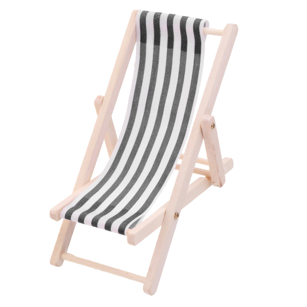 1:12 Pretend Play Toy Miniature Foldable Beach Chair for Doll Home Outdoor Garden Yard Furniture and Acessories 1:12 Pretend Play Toy Miniature Foldable Beach Chair for Doll Home Outdoor Garden Yard Furniture and Acessories