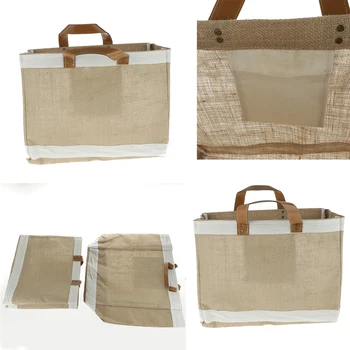 Laundry Basket Hamper Shopping Bag Reusable Grocery Handbag Leather Handle Pouch Tote Bag Jute Fabric for Storage children toys
Laundry Basket Hamper Shopping Bag Reusable Grocery Handbag Leather Handle Pouch Tote Bag Jute Fabric for Storage children toys