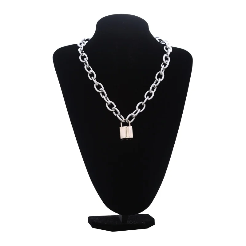 Punk Lock Chain necklace women/men Gothic chain choker collar goth Padlock pendant necklace 2019 emo trendy fashion jewelry
Punk Lock Chain necklace women/men Gothic chain choker collar goth Padlock pendant necklace 2019 emo trendy fashion jewelry