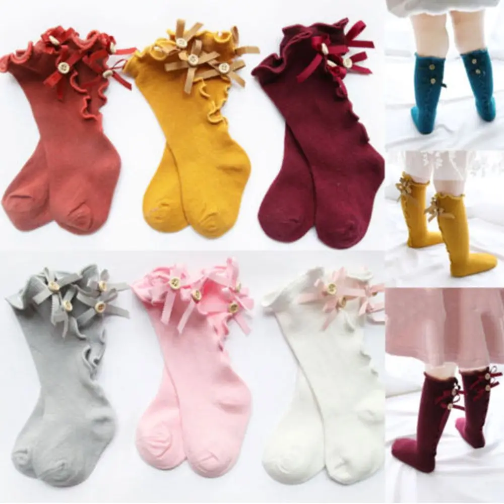 1 Pair Cotton Knee Socks For Girls Infant Baby Long Socks With Bows Ruffle Knee High Sock Children Princess Soft Dress Socks
1 Pair Cotton Knee Socks For Girls Infant Baby Long Socks With Bows Ruffle Knee High Sock Children Princess Soft Dress Socks