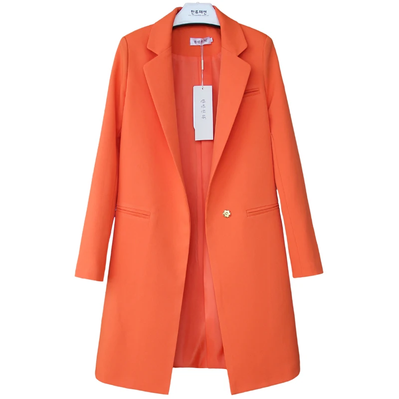 Spring and autumn new small suit women's Korean version of the long section long-sleeved large size suit was thin wild jacket
Spring and autumn new small suit women's Korean version of the long section long-sleeved large size suit was thin wild jacket