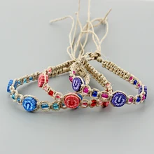1Pcs Round Bead Embossed Flower Friendship Handmade Bracelets Waxed Cord Bangle Surf Jewellery 
1Pcs Round Bead Embossed Flower Friendship Handmade Bracelets Waxed Cord Bangle Surf Jewellery