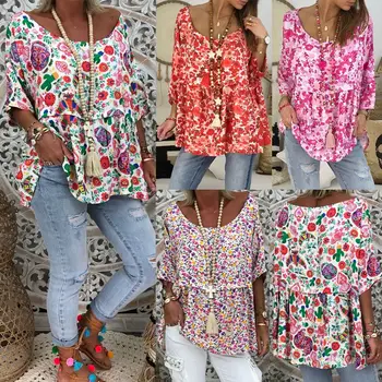 Women Summer Vintage Floral Print Boho Holiday Blouse Short Sleeve Loose Shirt Tops Plus Size
Women Summer Vintage Floral Print Boho Holiday Blouse Short Sleeve Loose Shirt Tops Plus Size