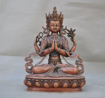 Christmas Tibet bronze Buddhism 4 arms chenrezig tara Kwan-Yin Guanyin Bodhisattva statue New Year
Christmas Tibet bronze Buddhism 4 arms chenrezig tara Kwan-Yin Guanyin Bodhisattva statue New Year