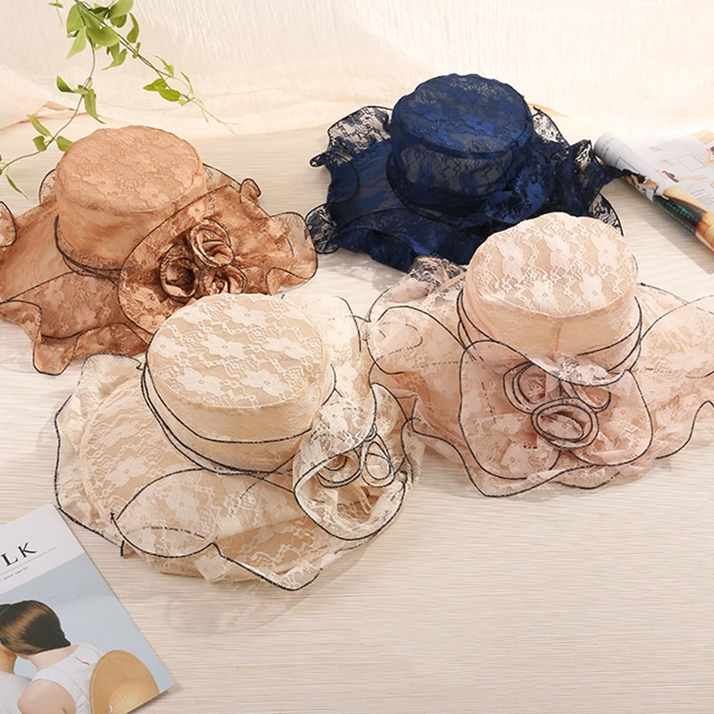 Fashion Spring Vintage Elegant Solid Floral Sun Hat For Women Girl Summer Outdoor Beach Gorras Sun Hat Church hat Snapback Caps
Fashion Spring Vintage Elegant Solid Floral Sun Hat For Women Girl Summer Outdoor Beach Gorras Sun Hat Church hat Snapback Caps