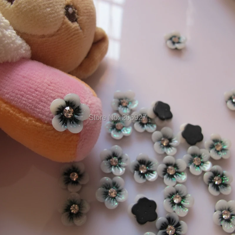 RF10-8 30pcs Cute Black Flower with Rhinestone Shape Nail Resin Decoration Outlooking
RF10-8 30pcs Cute Black Flower with Rhinestone Shape Nail Resin Decoration Outlooking