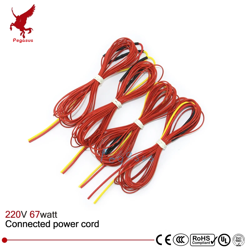 F3K 5meters 67w 133ohm Carbon fiber heating wire PTFE Teflon connected Power cord heating wire Heating cable
F3K 5meters 67w 133ohm Carbon fiber heating wire PTFE Teflon connected Power cord heating wire Heating cable