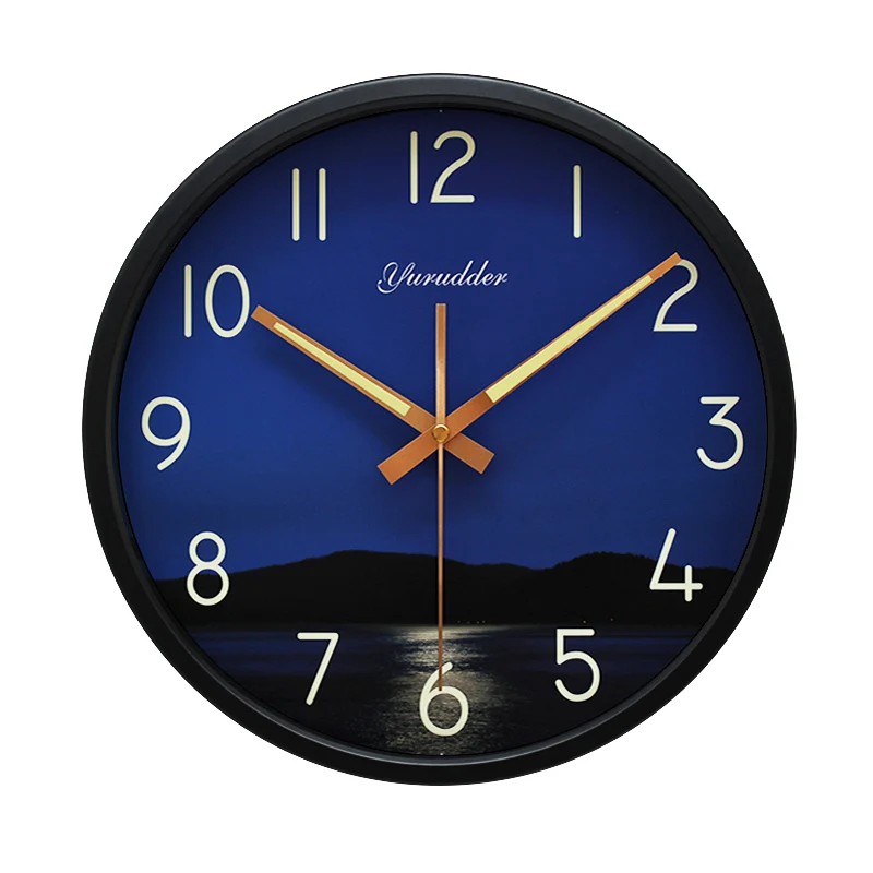 Newest 12 Inches The Sea at night Design Metal Frame Modern Fashion Round Wall Clock LUMINOVA Decorative Wall clock
Newest 12 Inches The Sea at night Design Metal Frame Modern Fashion Round Wall Clock LUMINOVA Decorative Wall clock