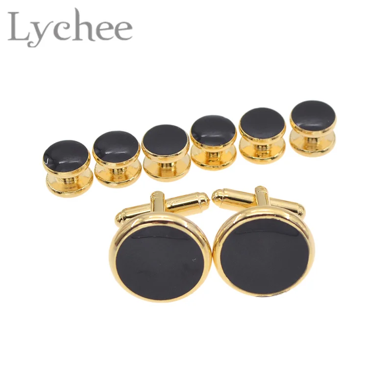 Lychee 8pcs Multi Color Tuxedo Shirts Cufflinks Cuff Studs Set Cuff Link for Men's Shirt Wedding Jewelry
Lychee 8pcs Multi Color Tuxedo Shirts Cufflinks Cuff Studs Set Cuff Link for Men's Shirt Wedding Jewelry