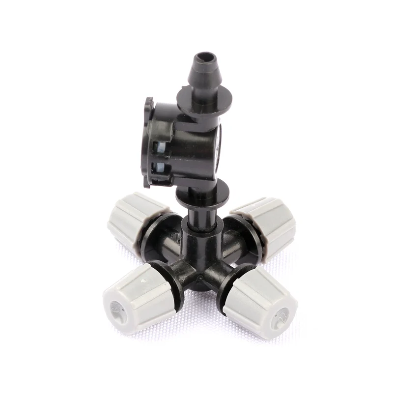 Фото 30Sets Gray Cross Misting Sprinkler + Anti Drip Device High Quality Greenhouse Cooling Nozzle Irrigation Atomization Sprinklers | Дом и сад