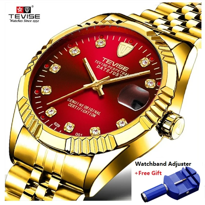 New TEVISE Automatic Watch Men Luxury Gold Mechanical Watches Waterproof Casual stainless Steel Mens Wristwatch saat erkekler
New TEVISE Automatic Watch Men Luxury Gold Mechanical Watches Waterproof Casual stainless Steel Mens Wristwatch saat erkekler