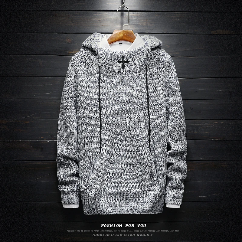 2017 new men's clothing personality Trend wear long sleeved sweater knit jumper warm hooded sweaters plus size singer costumes
2017 new men's clothing personality Trend wear long sleeved sweater knit jumper warm hooded sweaters plus size singer costumes