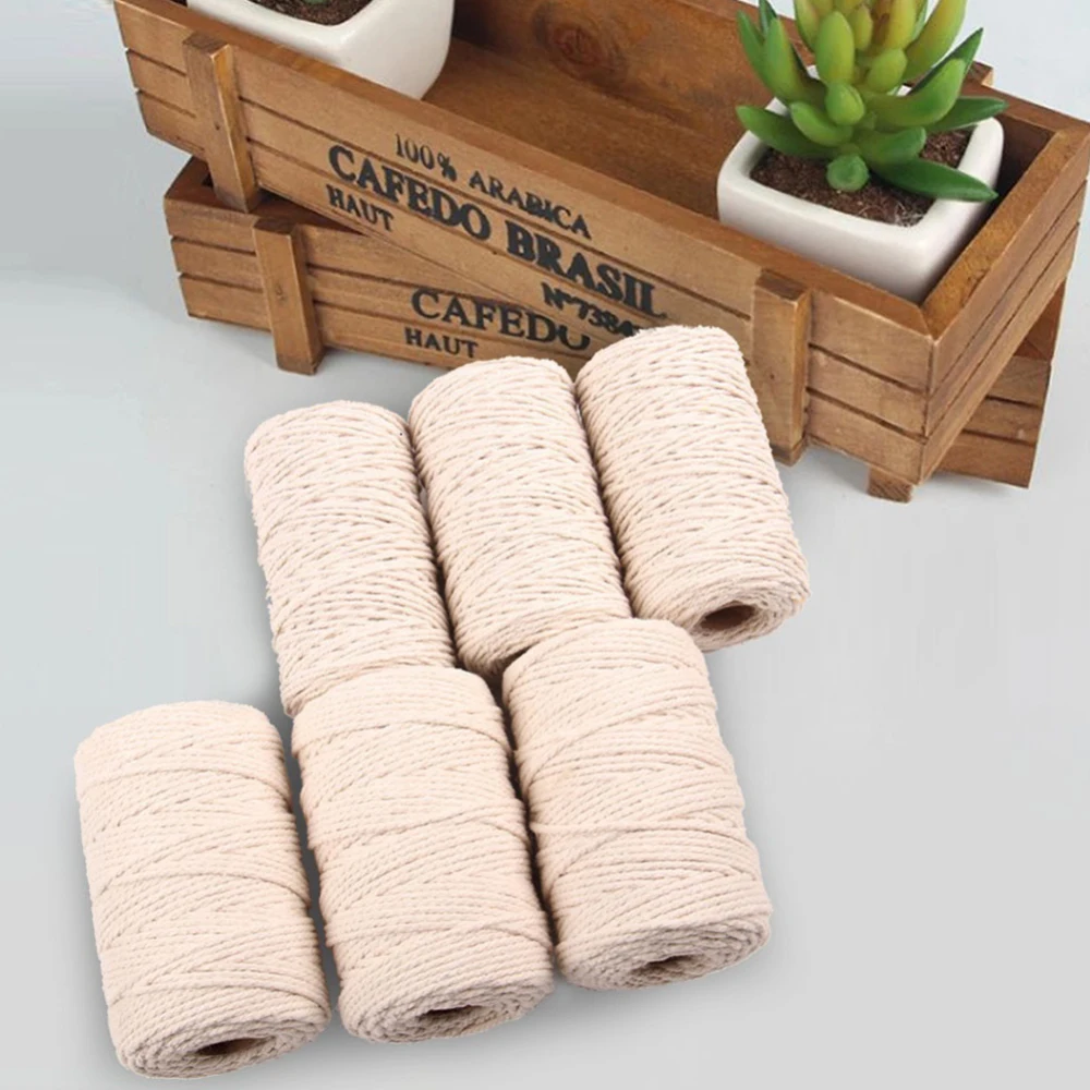 3 mm x 200 m durable cotton cord natural beige twisted cord weaving macrame rope String DIY handmade home decoration power
3 mm x 200 m durable cotton cord natural beige twisted cord weaving macrame rope String DIY handmade home decoration power