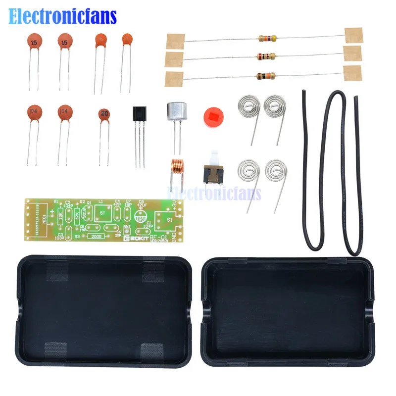 70-110MHz 1.5V FM Frequency Modulation Wireless Microphone Module DIY Kit Transmitter Board Parts Kits Electronic Suite + Shell
70-110MHz 1.5V FM Frequency Modulation Wireless Microphone Module DIY Kit Transmitter Board Parts Kits Electronic Suite + Shell