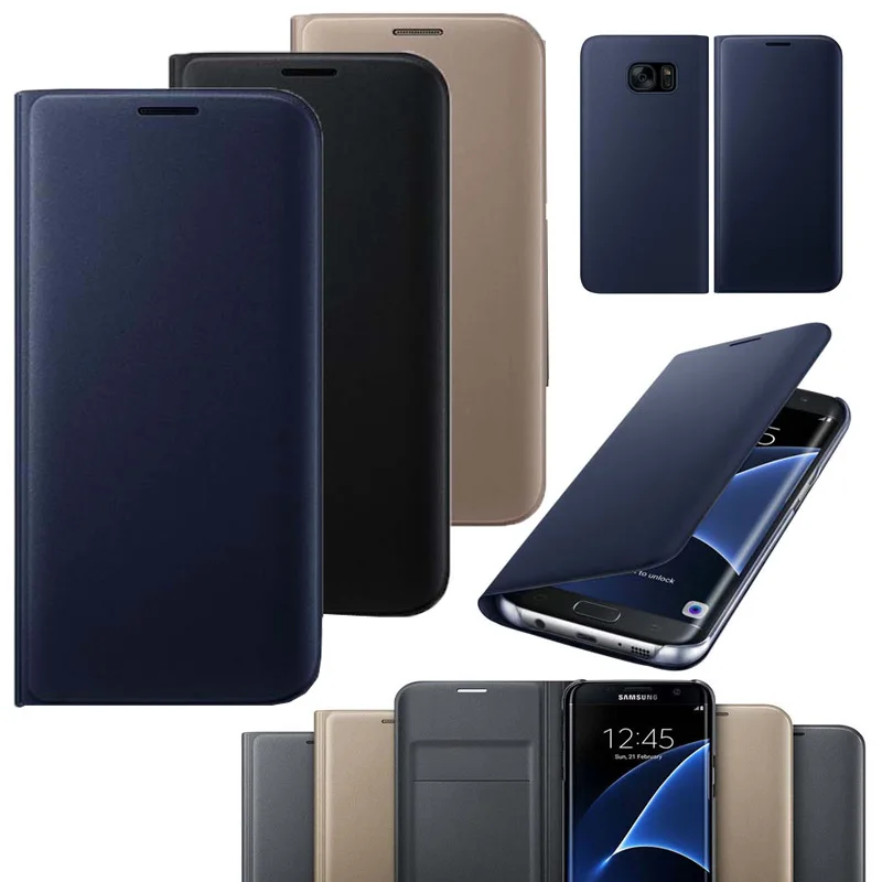 

Original Flip Wallet Phone Case For Samsung S10 Note9 S9 S8Plus S6 S7 edge Note8 A3 A5 A7 A6 A8 2018 Card Slots Leather Case